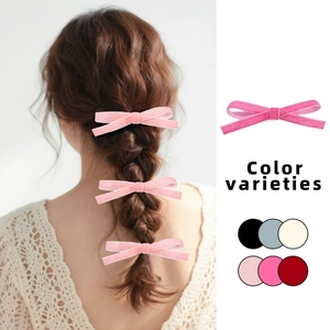 Pince à Cheveux Nœud en Velours Fait à la Main pour Femme Style Balletcore Mignon Pince Bec de Canard Accessoires