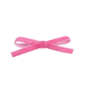 Barrette à cheveux élégante en velours rose avec nœud pour accessoires de style ballet