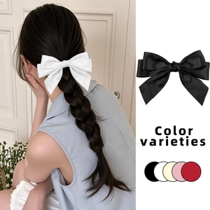 Handgefertigte Satinband Schleife Haarspange Für Damen Elegant Übergroße Entenschnabel Clip Vielseitig Mode Haarschmuck