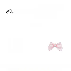 Barrette à nœud rose en satin avec figurine lapin mignonne et spécification de poids