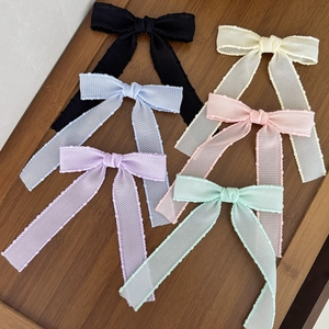 Sweet Balletcore Scalloped Lace Bow Hair Clip Elegant Princess Ribbon Hairpin For Girls Women Fashion Hair Accessories