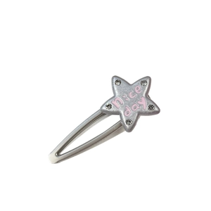 Pince à bec de canard chat étoile cœur rose accessoire cheveux fille douce frange