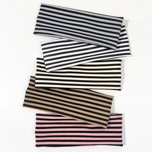 Elastic striped yoga headbands for sports and fitness in five assorted colors