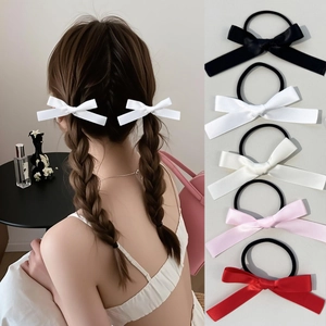 Balletcore Satin Bow Hair Ties Sweet Long Ribbon Ponytail Holder Ribbon Hair Rope For Women Girls Daily Fashion Hair Accessories