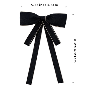 Classic black satin bow tie for JK uniforms with 13.5x21cm size dimensions