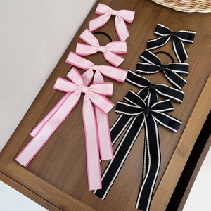 Molletta per Capelli con Fiocco in Stile Coreano per Ragazze Dolci Fermagli con Nastrini Lunghi Elastico per Capelli Fatto a Mano