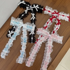 Pince à Cheveux Nœud en Dentelle Style Lolita Douce Pince Croco pour Filles Mignon Kawaii Accessoire Cheveux
