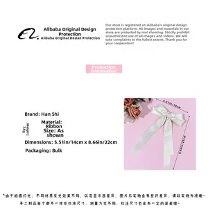 Polka dot ribbon bow hair clip specifications with 14x22cm dimensions and 7.8g weight