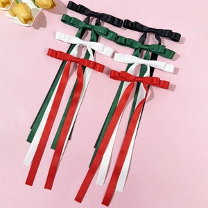 Satin Schleife Haarklammer Ballett Stil Lange Bänder Süß Mädchen Entenschnabelklemme Mode Kopfschmuck Für Damen Schmuck