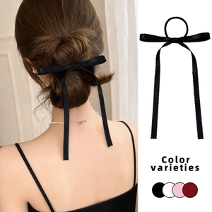 Chouchous à Nœud Papillon Style Coréen Long Ruban Support de Queue de Cheval Élastiques à Cheveux Accessoires Femmes Filles