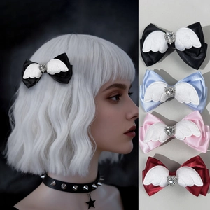 Balletmeisje vleugel boog haarclips met hart strass steentjes in vier kleuren