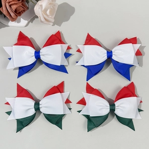 Handmade Multi Layer Grosgrain Ribbon Bow Hair Clips For Women Girls Sweet Princess Duckbill Side Clips Daily Hair Accessories