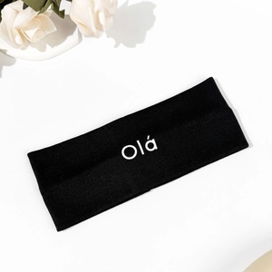Knitted Elastic Sports Headband For Women Yoga Sweatband Wide Hair Band With Letter Print Hair Accessories