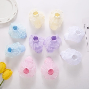 Baby Girls Princess Lace Frill Socks Combed Cotton Ruffle Mesh Newborn Toddler Infant Breathable Short Soft Floor Socks