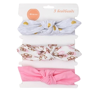 Détails du lot de 3 bandeaux bébé avec oreilles de lapin et motifs floraux variés