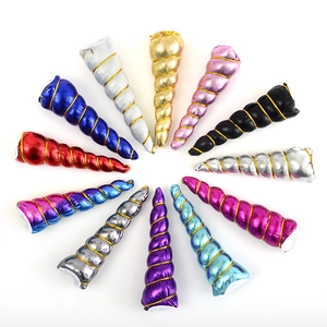 DIY Unicorn Horn Hair Accessory Fabric Glitter Spiral Headband Attachment For Kids Easter Cosplay Party Dress Up Decorations
