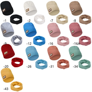 Toddler 2-piece knit beanie and neck warmer set available in 13 vibrant assorted colors