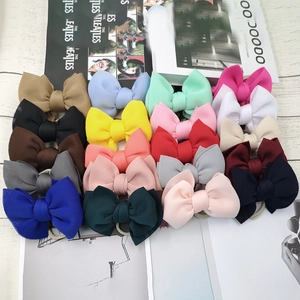 Baby Girls Bow Headband Soft High Elastic Nylon Hair Band Space Cotton Waffle Texture 3D Puffy Bow Hair Accessories For Kids