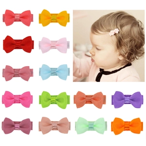 Mini Barrettes à Nœuds pour Enfants en Ruban Gros-Grain pour Bébés Filles Style Princesse Accessoires de Cheveux Mignons