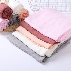 Soft bamboo cotton baby swaddle blankets in multiple colors for newborn photography props