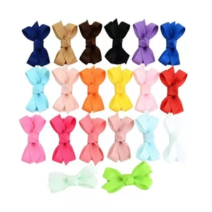 Handmade Grosgrain Ribbon Bow Hair Clips For Girls Sweet Korean Style Polyester Alloy Hairpins Daily Hair Accessories