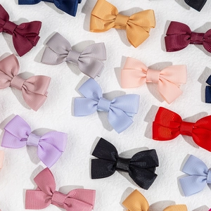 Bunte Schleifen-Haarspangen aus Ripsband für kleine Mädchen in vielen kräftigen Farben