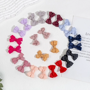 Ripsband Schleife Haarspangen Für Kleinkinder Kinder Mädchen Handgefertigt Legierung Seitenclips Prinzessin Kopfschmuck