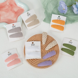 Ins style floral lace hair clips set for kids with colorful embroidery patterns