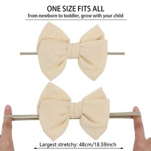 Fascia elastica neonato con fiocco in chiffon mostra elasticità di 48 cm per neonati e bimbi