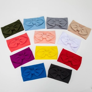 Soft Elastic Baby Bow Waffle Headband Polyester Hair Band For Toddlers Infant Newborn Headwrap Daily Hair Accessories
