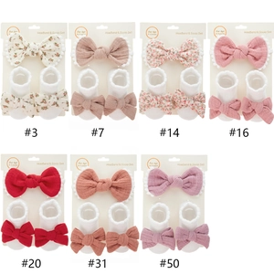 7er-Pack Baby-Stirnband und Spitzensocken-Set für Kleinkinder in verschiedenen Farben