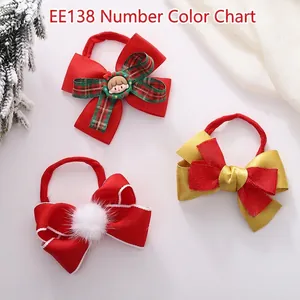Serre-Tête avec Nœud Rouge de Noël pour Enfants Filles Accessoire de Cheveux Festif Mignon Bandeau à Carreaux avec Charme Cartoon