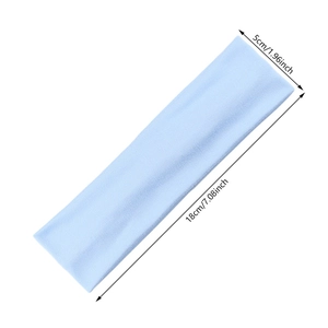 Bandeau sport élastique bleu clair pour yoga et course avec dimensions 18x5cm