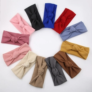 Soft Cashmere-like Knit Baby Headbands Ribbed Knot Infant Hair Band Elastic Turban Headwrap For Toddler Girls Hair Accessories