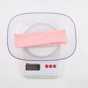 Bandeau de sport rose élastique en coton pour le yoga et la course, poids de 9 grammes