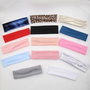 Bandeau Élastique de Sport Yoga pour Femmes Hommes Course Fitness Bandeau Anti-transpiration Mélange Coton Large Accessoires