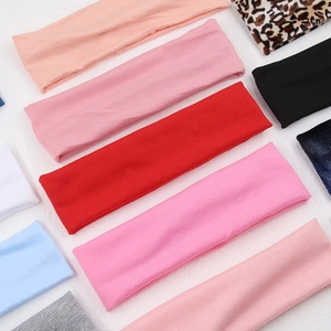 Bandeaux de sport élastiques multicolores pour le running et le yoga en divers coloris unis et léopard