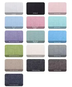 Detailed fabric swatch grid showing sixteen color options with striped texture for headbands
