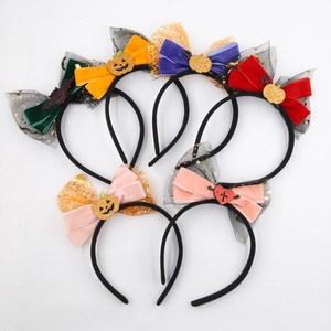Cerchietto per Capelli Bambini Fiocco Halloween Natale Zucca Pipistrello Renna Accessori Capelli Festa per Ragazze