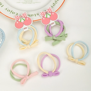 Lot d'élastiques à cheveux pastel avec nœuds pour filles, accessoires de mode doux