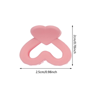 Fermaglio per capelli rosa opaco a cuore per bambine con misure 2,5 cm per 2 cm