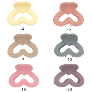 Set di 6 mollette per capelli colorate a forma di cuore opaco per bambine e ragazze