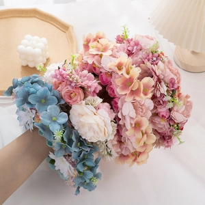 Boho Floral Headband Flower Crown Handmade Satin Rose Hair Band Ethnic Style Decorative Headwear For Wedding Party Photography