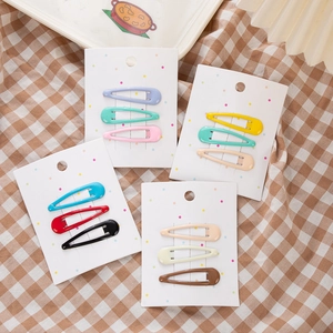 Colorful metal star hair clips for girls, 12-piece set in macaron and classic colors