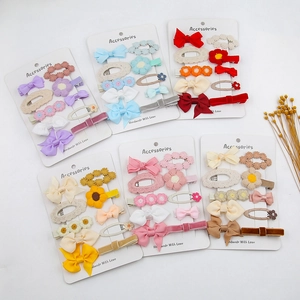 Barrettes à Cheveux Bébé Fait à la Main en Sangle et Alliage Motif Fleur Nœud Accessoires Cheveux Enfants Quotidien