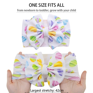 Elastisches Baby-Stirnband aus Waffelgewebe mit 42 cm Dehnbarkeit für Neugeborene