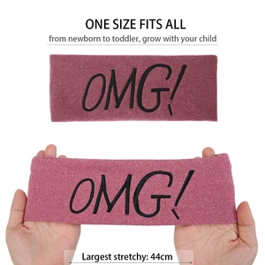 Detailed view showing the high elasticity and soft knit texture of the OMG headband