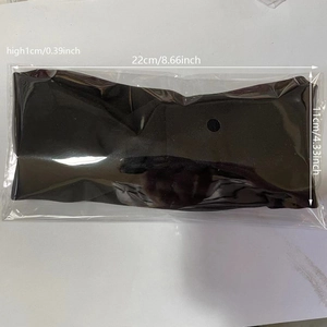 Detailed dimensions of the black elastic facial headband showing 22x11cm size guide