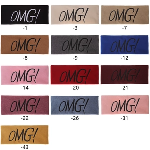 Elastic OMG embroidery headbands in various colors for face washing and makeup