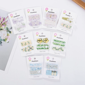 Lot de Barrettes à Cheveux Vintage en Dentelle à Broderie Française avec Nœud Floral pour Petites Filles Épingle à Cheveux Fleur en Coton